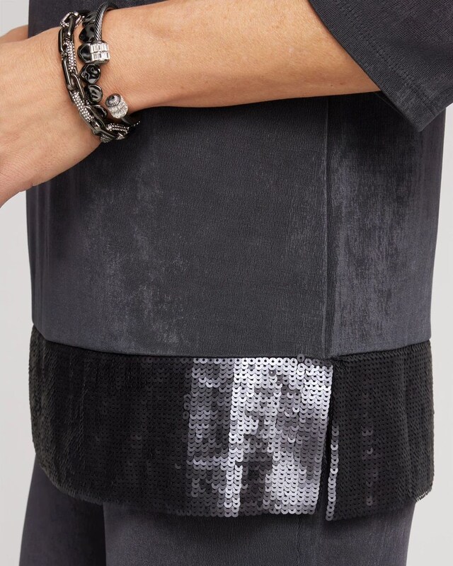 Travelers Sequin Trim Tunic - image 4